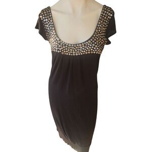 Cache Vintage Y2K Cocktail Dress Womns SZ Small Gromet Grunge Punk Rock Babydoll